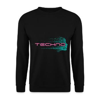 Techno Musique DJ Festival edm party - Sweat-shirt Unisexe - noir - Devant - Alina (178cm) & Michal (187cm)