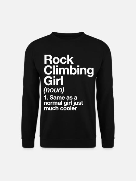 Rock Climbing Girl Definition T-shirt Funny Sports - Unisex Sweatshirt - black