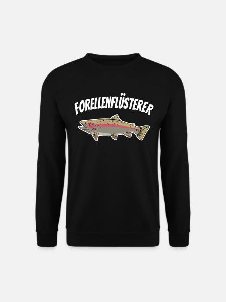 Forellenflüsterer Forelle Fisch Angler Angeln - Unisex Pullover - Schwarz