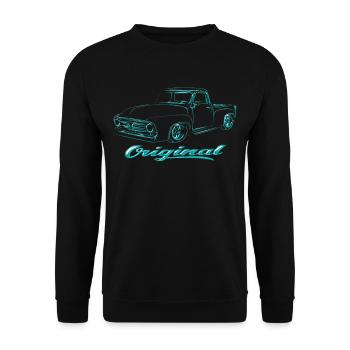 Pick Up Auto Design - Sweat-shirt Unisexe - noir - Devant - Alina (178cm) & Michal (187cm)