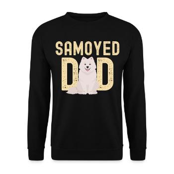 Samoyed Daddy sweet Samoyed Dad - Unisex Sweatshirt - black - Front - Alina (178cm) & Michal (187cm)
