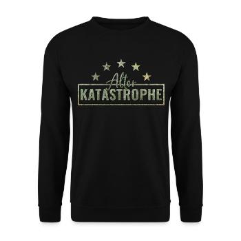Alter Katastrophe - Unisex Pullover - Schwarz - Vorne - Alina (178cm) & Michal (187cm)
