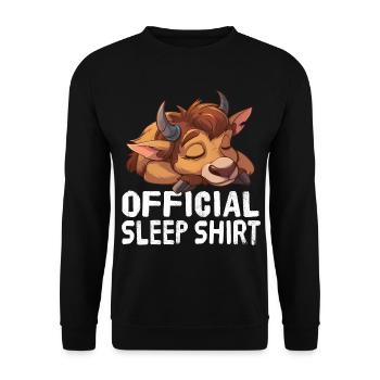 Official Sleep Shirt Wildebeest - Unisex Sweatshirt - black - Front - Alina (178cm) & Michal (187cm)