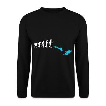 Tauchen Evolution Taucher - Unisex Pullover - Schwarz - Vorne - Alina (178cm) & Michal (187cm)