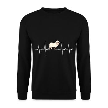 Drôles de moutons agriculteurs bergers cadeaux - Sweat-shirt Unisexe - noir - Devant - Alina (178cm) & Michal (187cm)