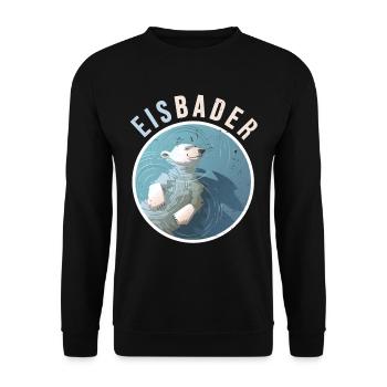 winterbader eisbär eisbader cool cold water arktis - Unisex Pullover - Schwarz - Vorne - Alina (178cm) & Michal (187cm)