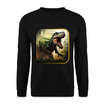 Conception de dinosaures dinosaures - Sweat-shirt Unisexe - noir - Devant - Alina (178cm) & Michal (187cm)