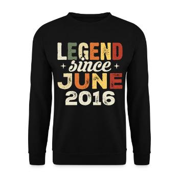 June 2016 Birthday Gift June 2016 June 2016 - Unisex Sweatshirt - black - Front - Alina (178cm) & Michal (187cm)