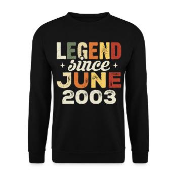 June 2003 Birthday Gift June 2003 June 2003 - Unisex Sweatshirt - black - Front - Alina (178cm) & Michal (187cm)
