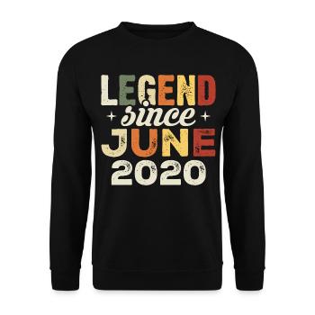 Juni 2020 Geburtstagsgeschenk Juni 2020 Juni 2020 - Unisex Pullover - Schwarz - Vorne - Alina (178cm) & Michal (187cm)