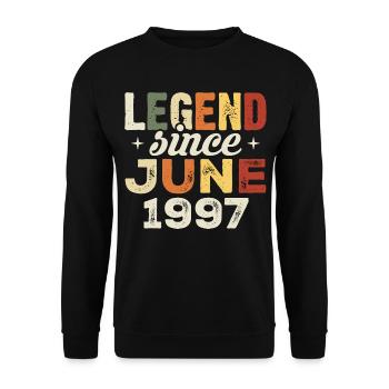 Juin 1997 Cadeau d’anniversaire Juin 1997 Juin 1997 - Sweat-shirt Unisexe - noir - Devant - Alina (178cm) & Michal (187cm)