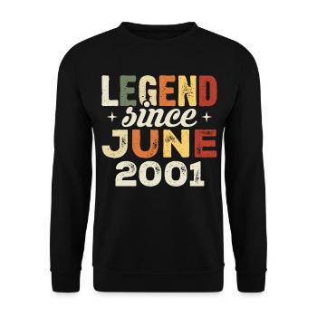 Juin 2001 Cadeau d’anniversaire Juin 2001 Juin 2001 - Sweat-shirt Unisexe - noir - Devant - Alina (178cm) & Michal (187cm)
