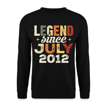 Cadeau d’anniversaire de juillet 2012 Anniversaire de juillet 2012 - Sweat-shirt Unisexe - noir - Devant - Alina (178cm) & Michal (187cm)
