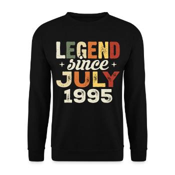 Juillet 1995 Cadeau d’anniversaire Juillet 1995 Anniversaire - Sweat-shirt Unisexe - noir - Devant - Alina (178cm) & Michal (187cm)