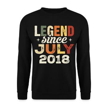 July 2018 Birthday Gift July 2018 Birthday - Unisex Sweatshirt - black - Front - Alina (178cm) & Michal (187cm)