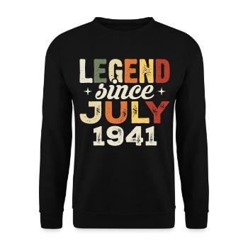 July 1941 Birthday Gift July 1941 Birthday - Unisex Sweatshirt - black - Front - Alina (178cm) & Michal (187cm)