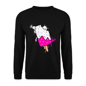 Eiscreme - Unisex Pullover - Schwarz - Vorne - Alina (178cm) & Michal (187cm)