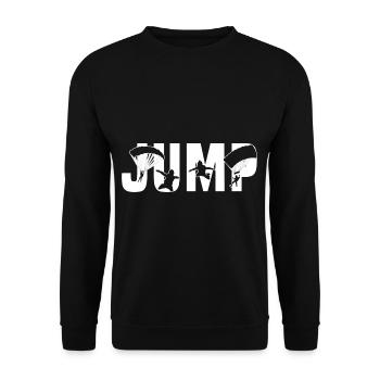 Parachute Sport Jump Skydiver - Unisex Sweatshirt - black - Front - Alina (178cm) & Michal (187cm)