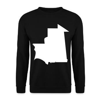 Mauritania map flag - Unisex Sweatshirt - black - Front - Alina (178cm) & Michal (187cm)