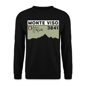Monte Viso Randonnée Monviso Ascension Arête Est - Sweat-shirt Unisexe - noir - Devant - Alina (178cm) & Michal (187cm)