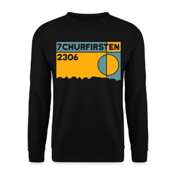 7 Churfirsten Hike Hiking Alpstein Souvenir - Unisex Sweatshirt - black - Front - Alina (178cm) & Michal (187cm)