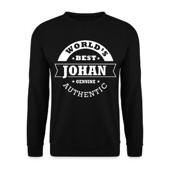 Johan world s best cadeau prénom johan - Sweat-shirt Unisexe - noir - Devant - Alina (178cm) & Michal (187cm)