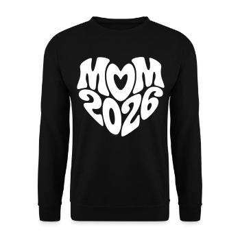 Mom 2026 Heart Shape Mom Baby Heart Shape Mom 2026 - Unisex Sweatshirt - black - Front - Alina (178cm) & Michal (187cm)