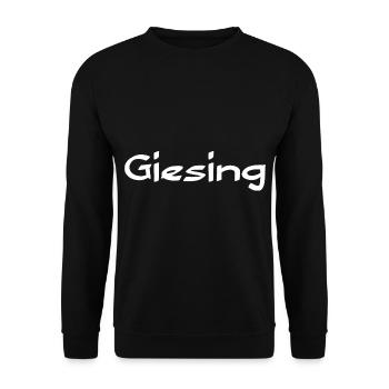 Bayern Giesing bayrisch Motive Geschenk - Unisex Pullover - Schwarz - Vorne - Alina (178cm) & Michal (187cm)