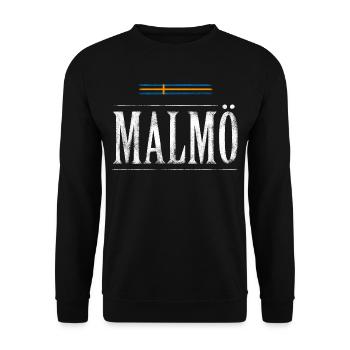 Malmo - Unisex Sweatshirt - black - Front - Alina (178cm) & Michal (187cm)
