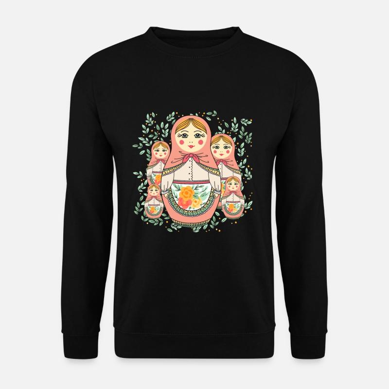 Matroschka Russland Babuschka Puppe - Unisex Pullover - Schwarz