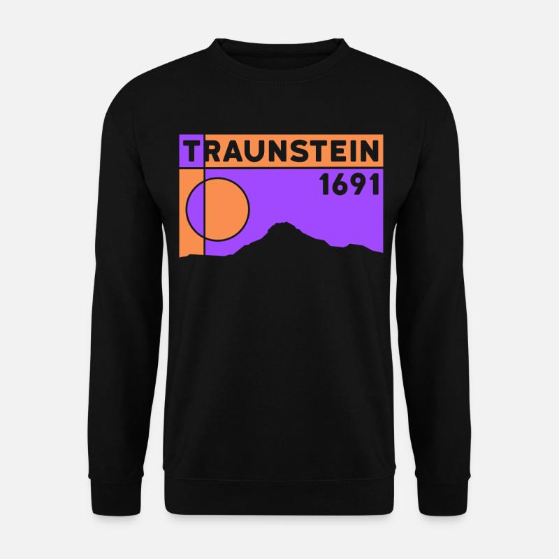 Traunstein Wanderung Traunsee Andenken Souvenir - Unisex Pullover - Schwarz