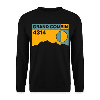 Grand Combin - Unisex Sweatshirt - black - Front - Alina (178cm) & Michal (187cm)