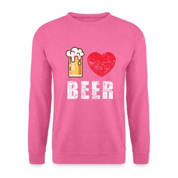 I Love Beer I Wiesn Bayern Munich - Unisex Pullover - Pink - Vorne
