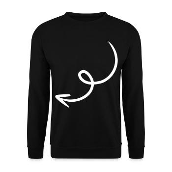 Flèche dessin esquisse blanc - Sweat-shirt Unisexe - noir - Devant - Alina (178cm) & Michal (187cm)