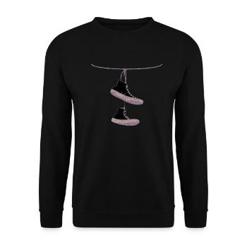 Sneaker - Unisex Sweatshirt - black - Front - Alina (178cm) & Michal (187cm)
