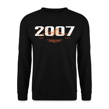 2007 Vintage Retro 2007 Birthday Gift 2007 - Unisex Sweatshirt - black - Front - Alina (178cm) & Michal (187cm)