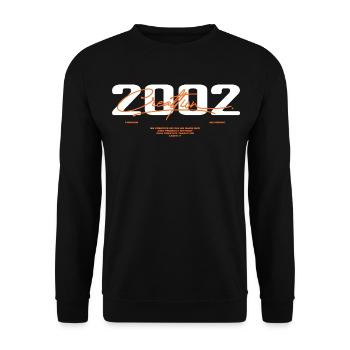 2002 Vintage Rétro 2002 Cadeau D'anniversaire 2002 - Sweat-shirt Unisexe - noir - Devant - Alina (178cm) & Michal (187cm)