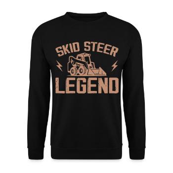 Never Underestimate An Old Man With A Skid Steer - Sweat-shirt Unisexe - noir - Devant - Alina (178cm) & Michal (187cm)