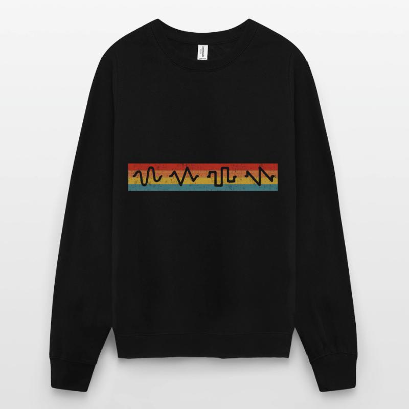 Synthesizer Audio Waveform Synth Rave Analog Unisex Sweatshirt