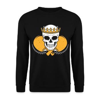 Tennis de table Tennis Ping Pong Cadeau Hobby Sport - Sweat-shirt Unisexe - noir - Devant - Alina (178cm) & Michal (187cm)