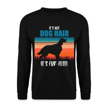 Pas de poils de chien, mais un Fetti English Set en fourrure - Sweat-shirt Unisexe - noir - Devant - Alina (178cm) & Michal (187cm)