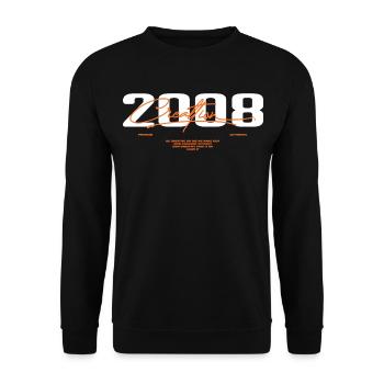 2008 Vintage Retro 2008 Birthday Gift 2008 - Unisex Sweatshirt - black - Front - Alina (178cm) & Michal (187cm)