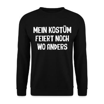 Mein Kostüm Feiert Noch Woanders - Unisex Pullover - Schwarz - Vorne - Alina (178cm) & Michal (187cm)