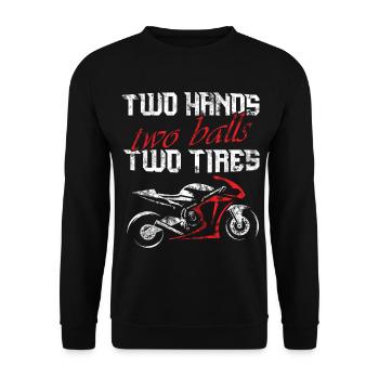 Motorcycle super athlete sportbike racing - Unisex Sweatshirt - black - Front - Alina (178cm) & Michal (187cm)
