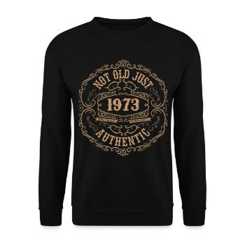1973 Classic 1973 Retro 1973 Geburtstagsgeschenk - Unisex Pullover - Schwarz - Vorne - Alina (178cm) & Michal (187cm)