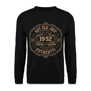 1952 Classic 1952 Retro 1952 Geburtstagsgeschenk - Unisex Pullover - Schwarz - Vorne - Alina (178cm) & Michal (187cm)