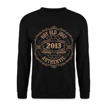 2013 Classic 2013 Retro Geburtstagsgeschenk 2013 - Unisex Pullover - Schwarz - Vorne - Alina (178cm) & Michal (187cm)