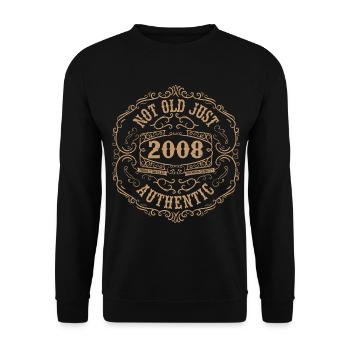 2008 Classic 2008 Retro 2008 Birthday Gift - Unisex Sweatshirt - black - Front - Alina (178cm) & Michal (187cm)
