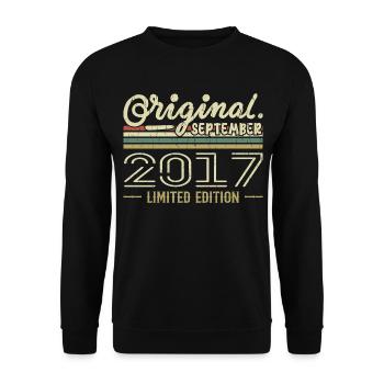 September 2017 Birthday Gift September 2017 - Unisex Sweatshirt - black - Front - Alina (178cm) & Michal (187cm)