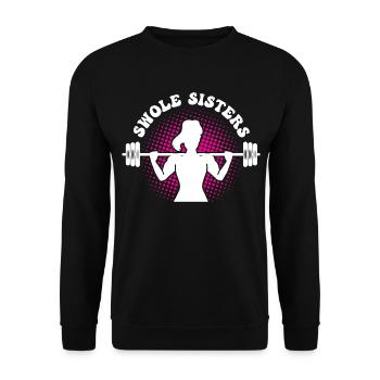 Swole Sisters Funny Couples Workout Swole Sisters - Sweat-shirt Unisexe - noir - Devant - Alina (178cm) & Michal (187cm)